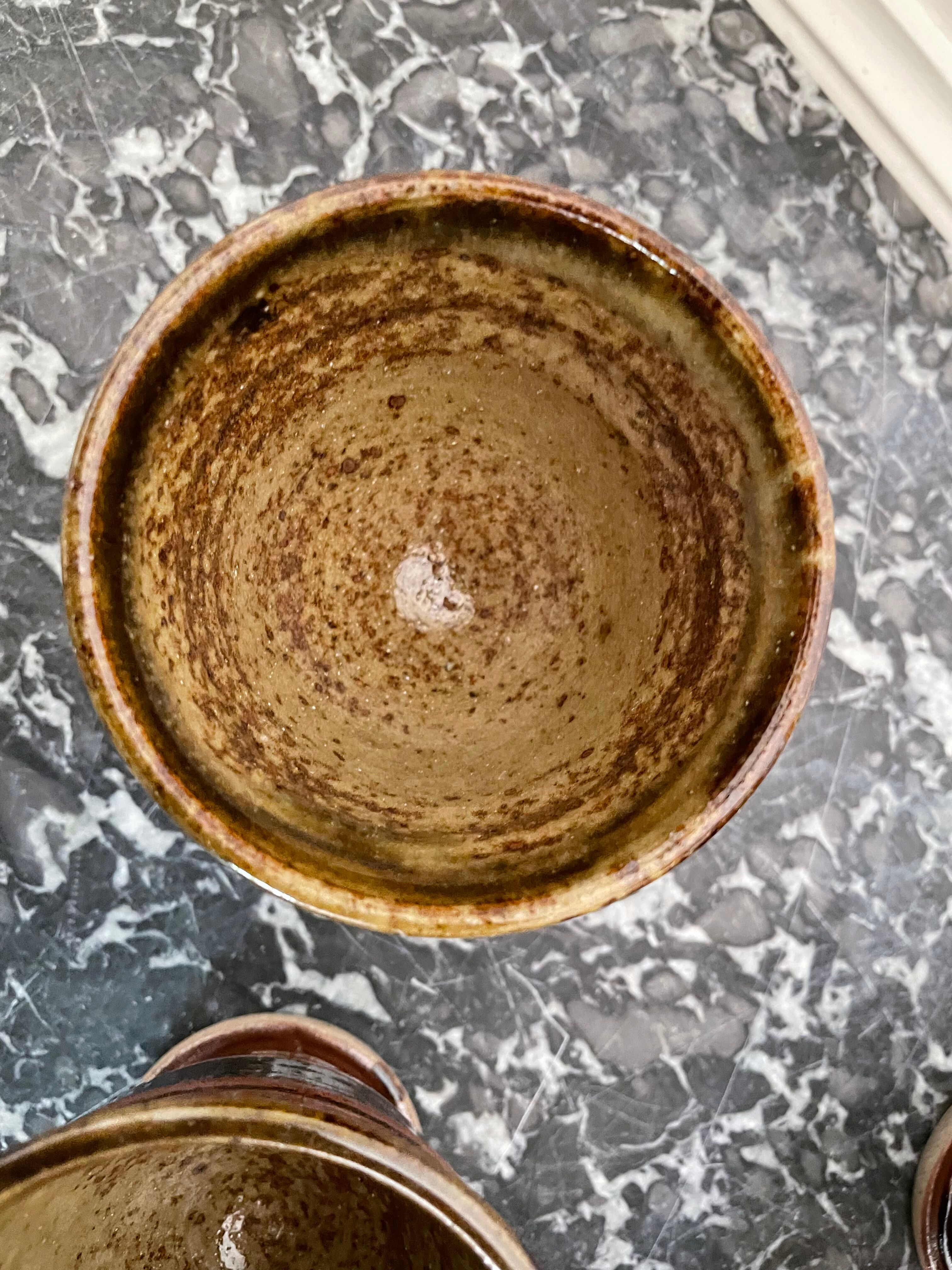 Pyrite stoneware coffee cups La Borne