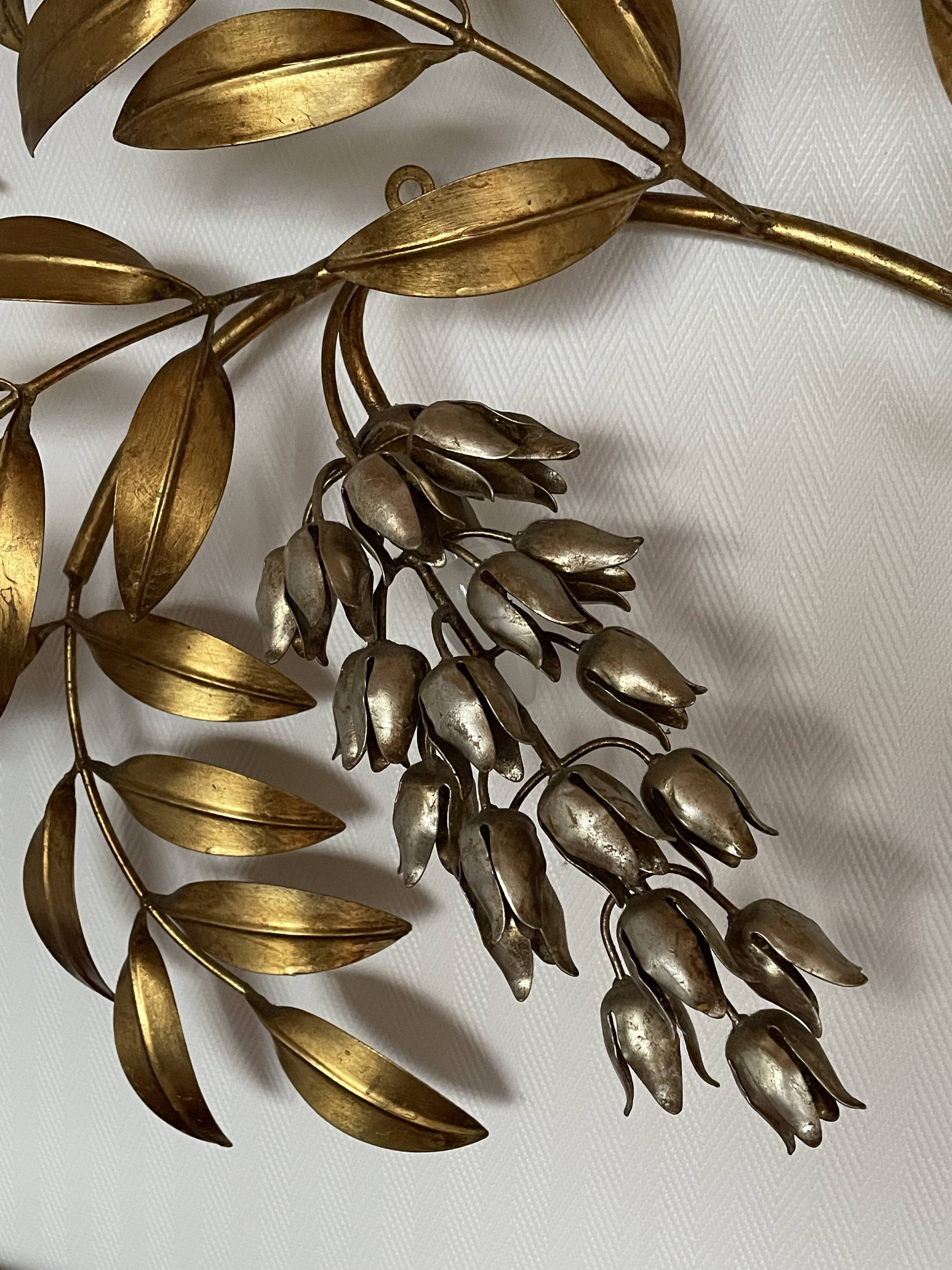 Pioggia D'Oro Wall Lamp in Gold Metal by Hans Kögl, Italy, 1970s