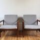 Pair of vintage Scandinavian teak armchairs from the 1960s
