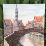 Oil on canvas seen from Bruges