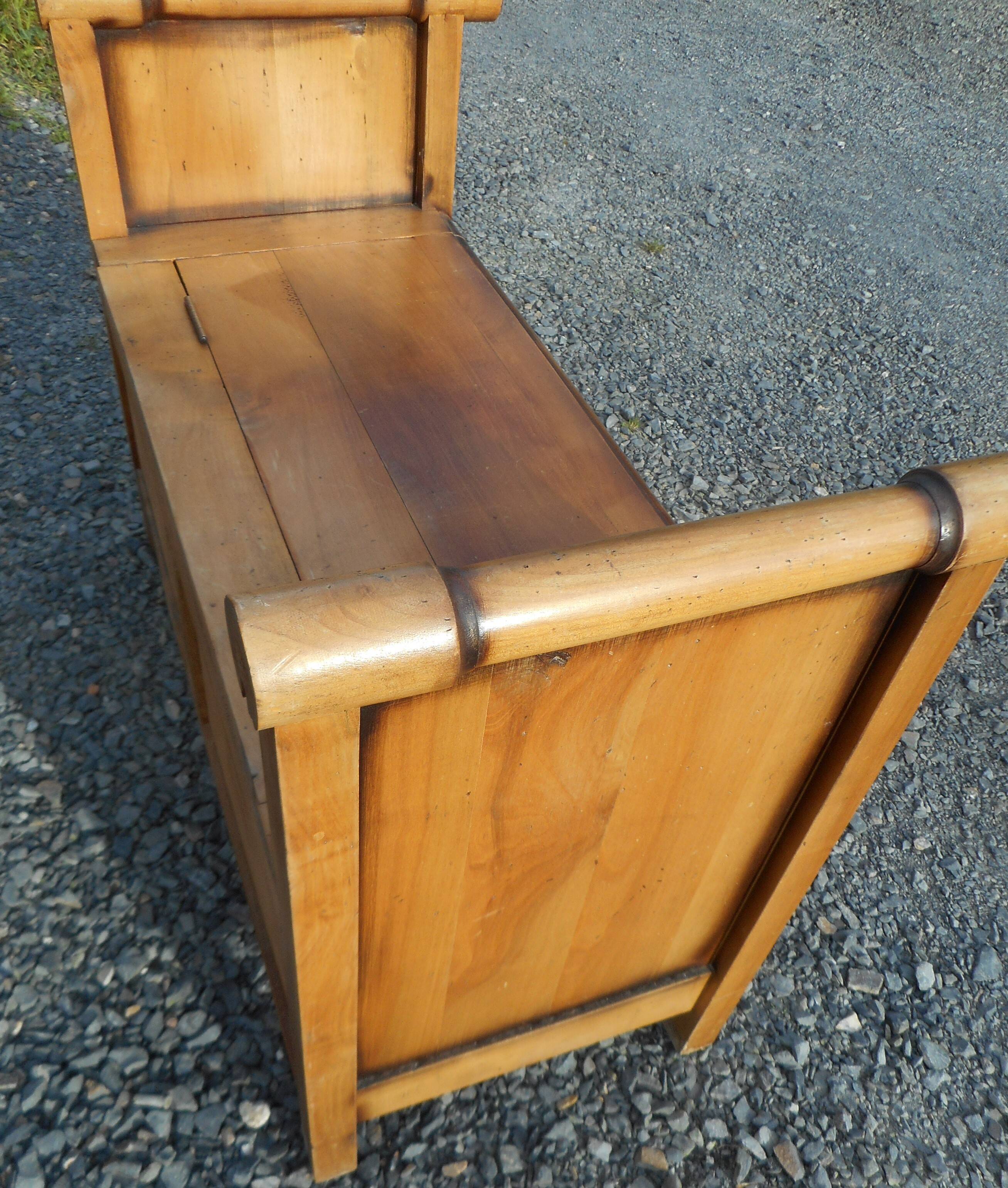 vintage solid wood chest bench (birch)