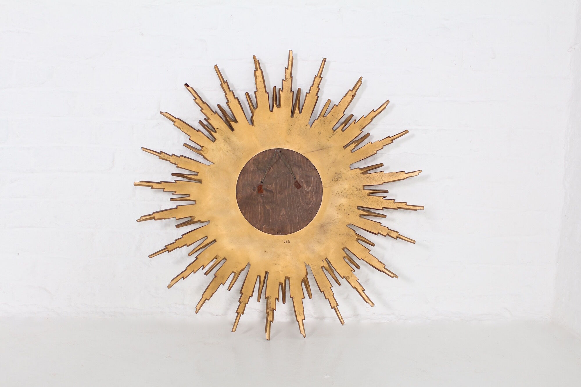 Mirror golden sun convex witch eye 80 x 80 cm