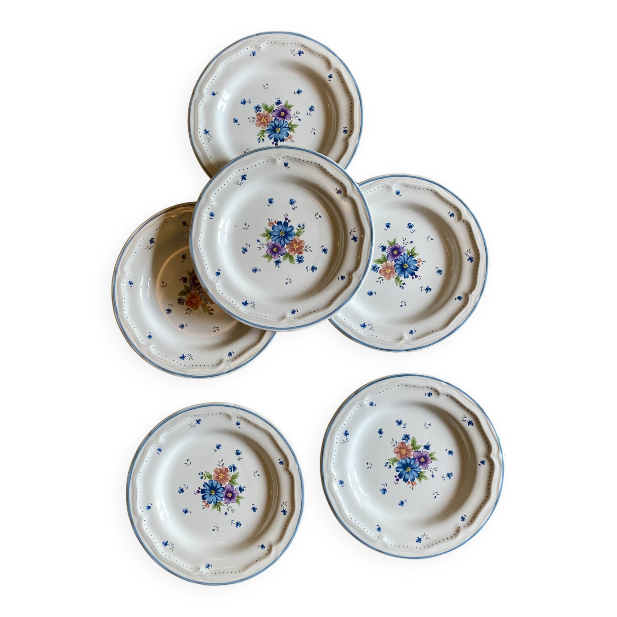 Set of 6 vintage dessert plates