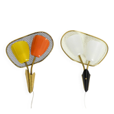 Paire d'appliques en métal