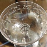 Series of 11 cut crystal champagne glasses