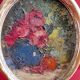 Table 1927 "Roses and Apple" signed Devillaire