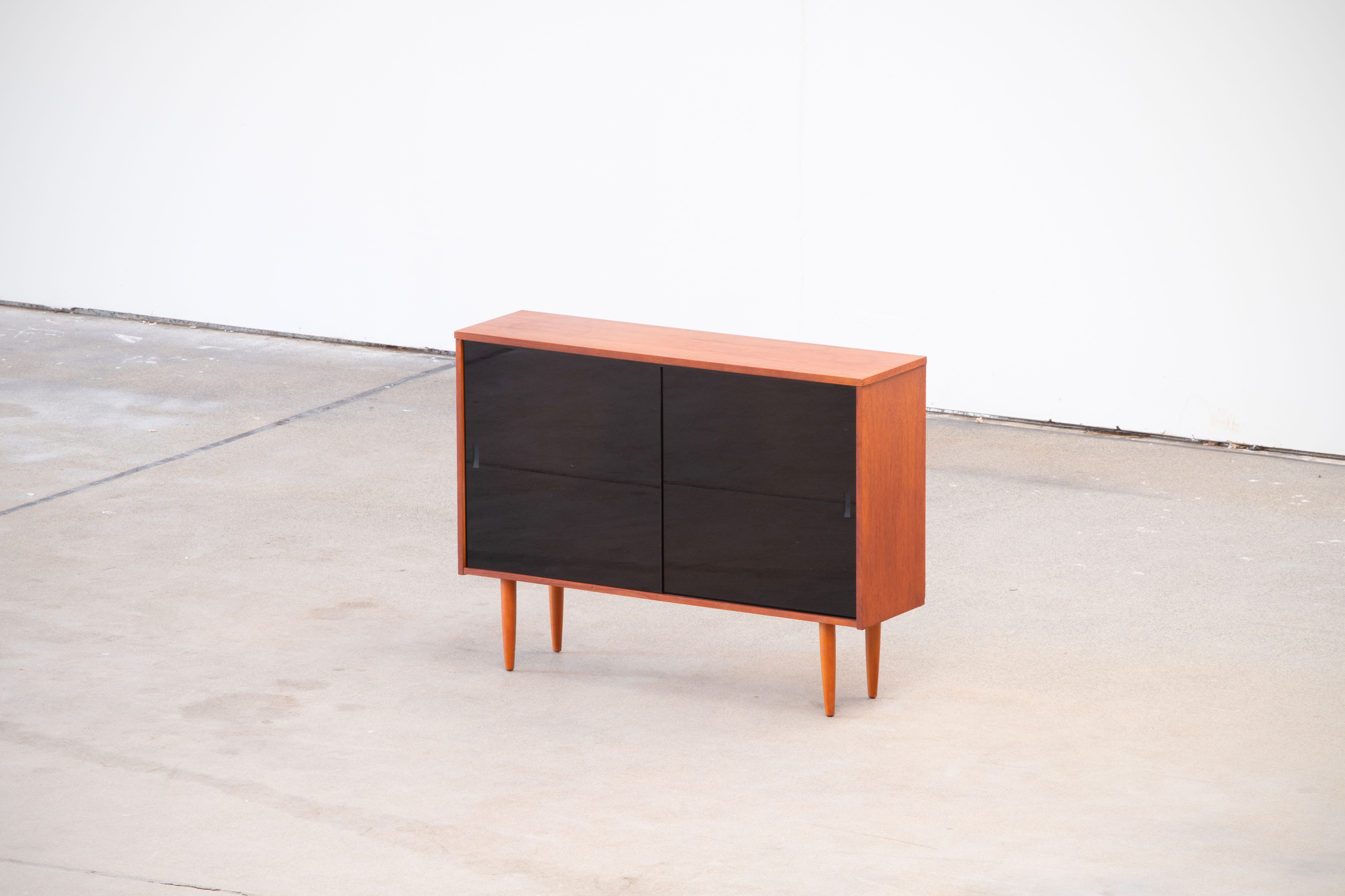 Vintage teak and glass sideboard 114cm