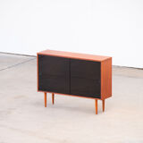 Vintage teak and glass sideboard 114cm