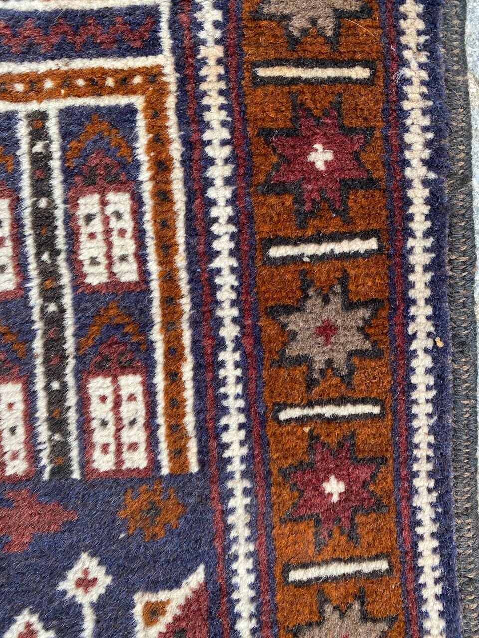 Vintage carpet turkmen belutch afghan 88x146 cm