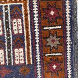 Vintage carpet turkmen belutch afghan 88x146 cm