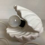 White scallop shell lamp