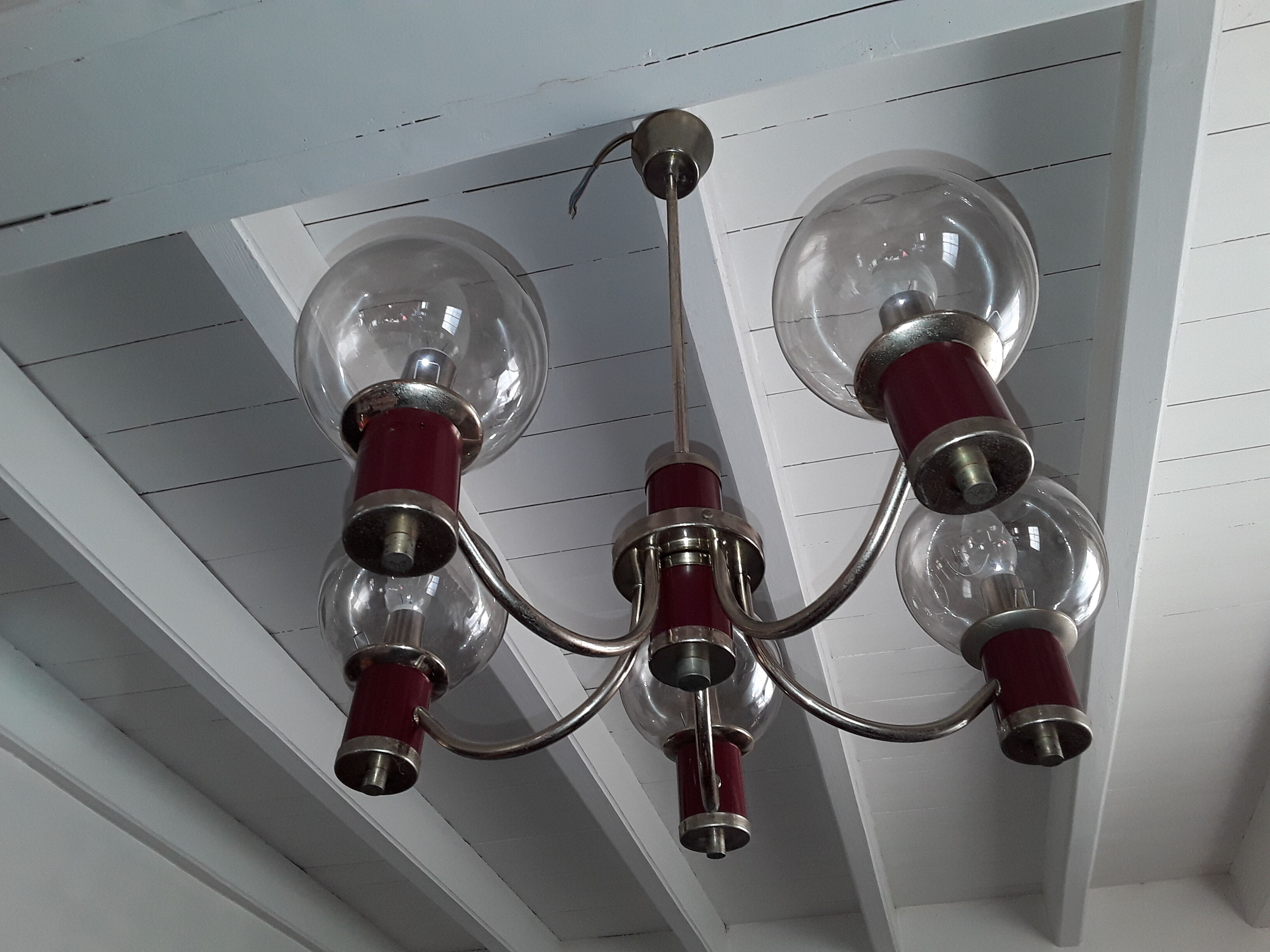 Chandelier art deco 5 globes