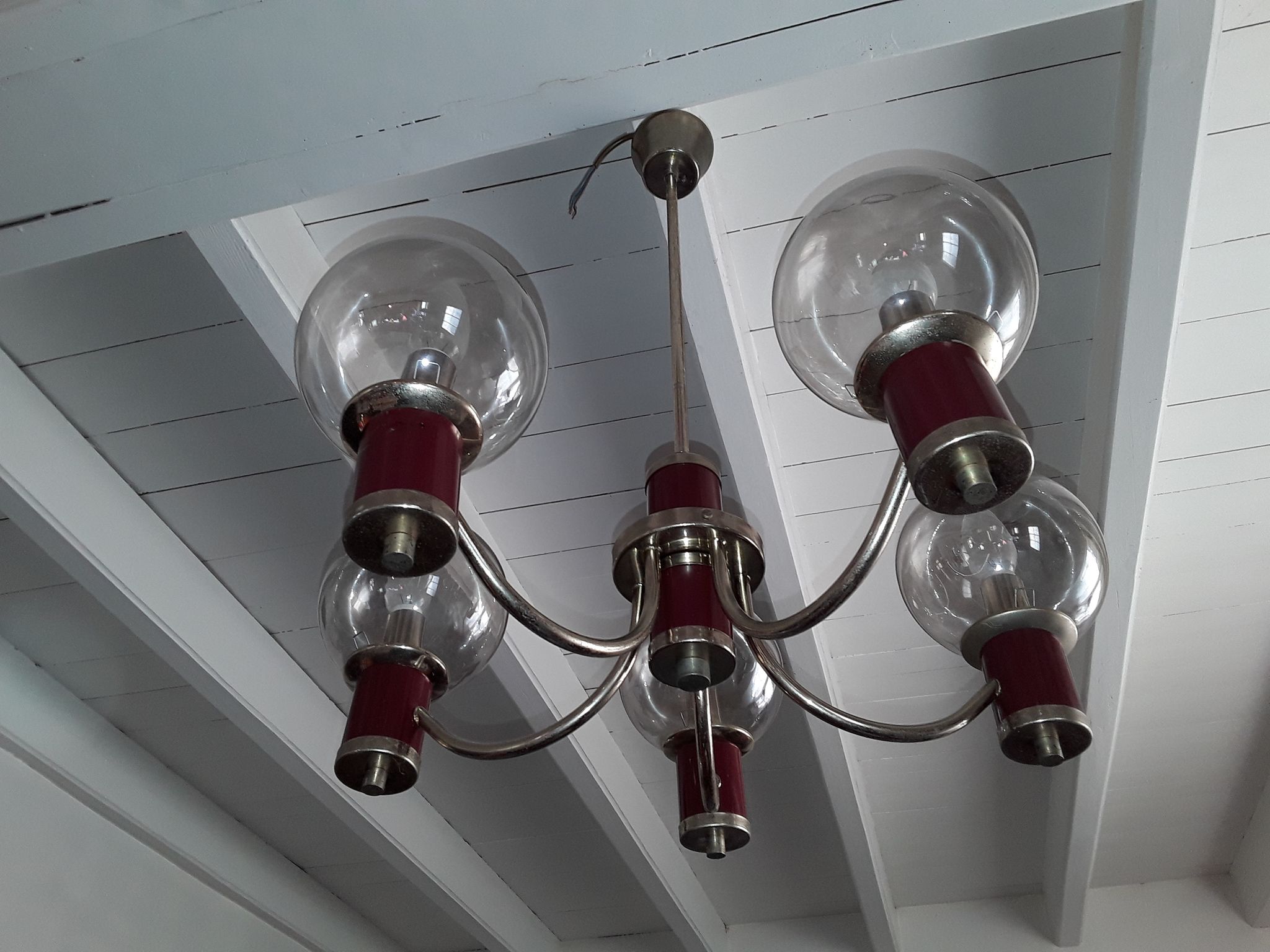 Lustre art déco 5 globes
