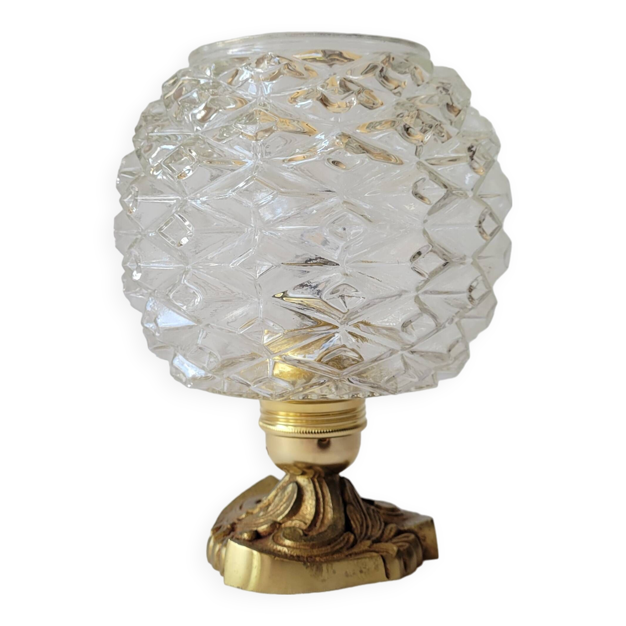 Bronze and glass lamp