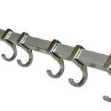 Modernist coat rack hat rack aluminum 7 hooks art deco style