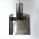 Veca, Italian vintage glass and chrome chandelier