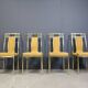 Vintage brass dining chairs by Belgochrom, 1970s
