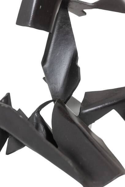 Jean Campa. Geometric sculpture in polished metal. 1980s.