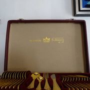 Ménagère Bestecke Solingen 70 pieces gold plated 24 carat for 12 people