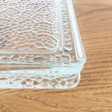 Vide poche en verre recuit bleu