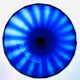 Bright blue textured glass vase from the 60s-70s, Italy, Empoli