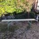 Wooden farm bench