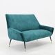 1950s Italian 2-Seater Sofa ,Restored