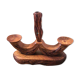 Carved wooden candle holder