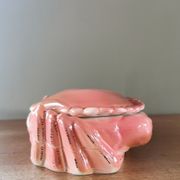 Vintage crab box in ceramic signed Caugant