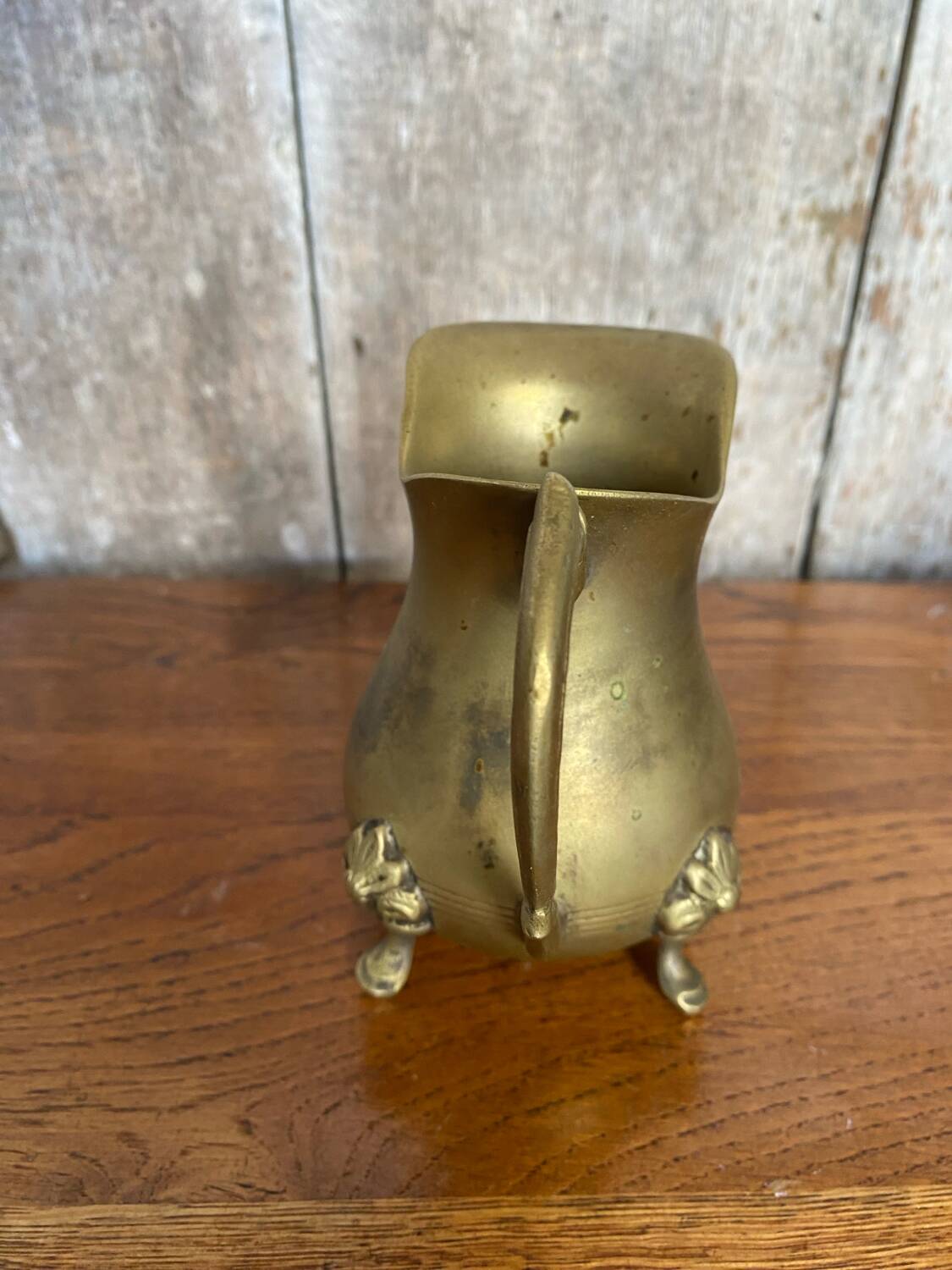 Antique brass creamer pitcher tableware kitchen vintage