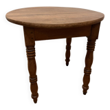 Small round cherry table, turned legs
