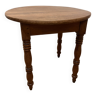 Petite table ronde merisier, pieds tournés