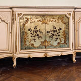 Italian sideboard 1940 wood and gold leaf