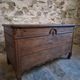 Antique marriage chest in oak / blanket chest – 18th century, Auvergne, France