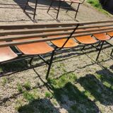 Rangée de sièges banc vintage réunion salle d'attente