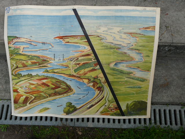 School poster Rossignol editions N° 31 and 32 The flood and the estuary