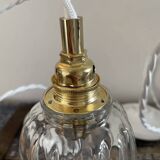 Set of three glass pendant lights of Scandinavian origin