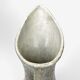Large asymmetrical vase Vallauris pearl grey and enamelled orange