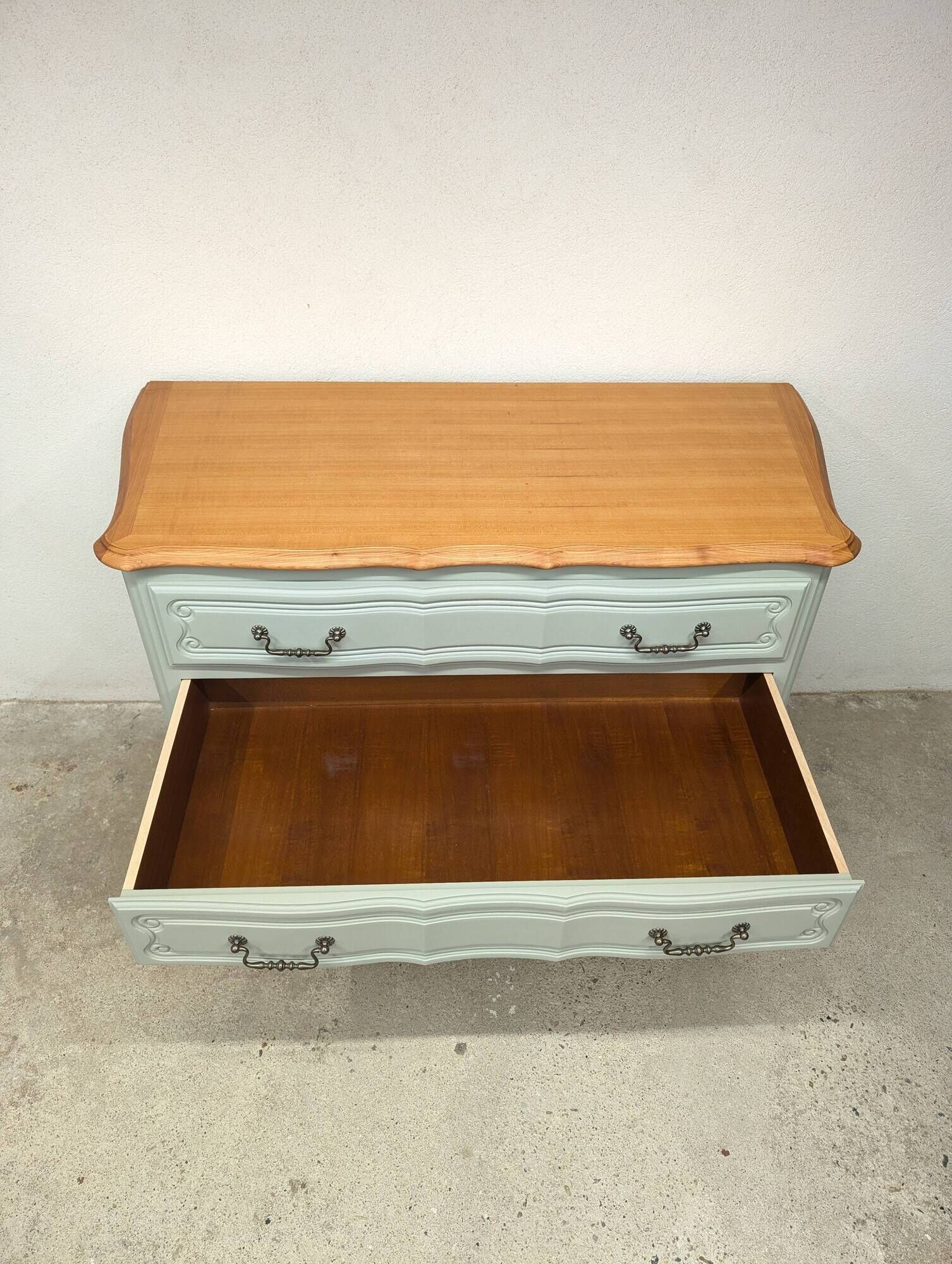 Vintage cherry wood commode refurbished