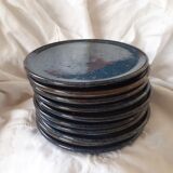 10 deep blue sandstone plates