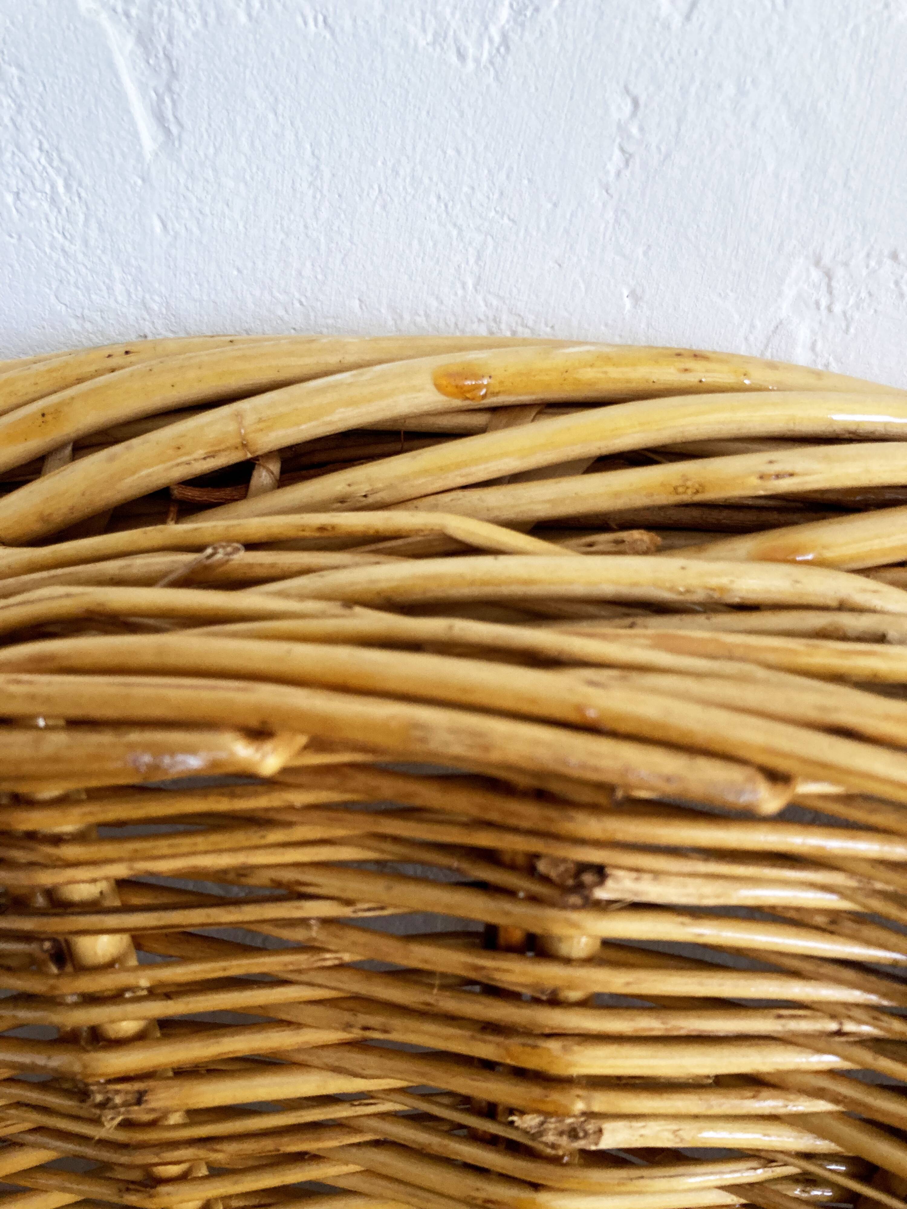 Trio de plateaux en osier