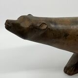 Polar Bear Sculpture by Pierre Chenet in bronze France Circa 2000