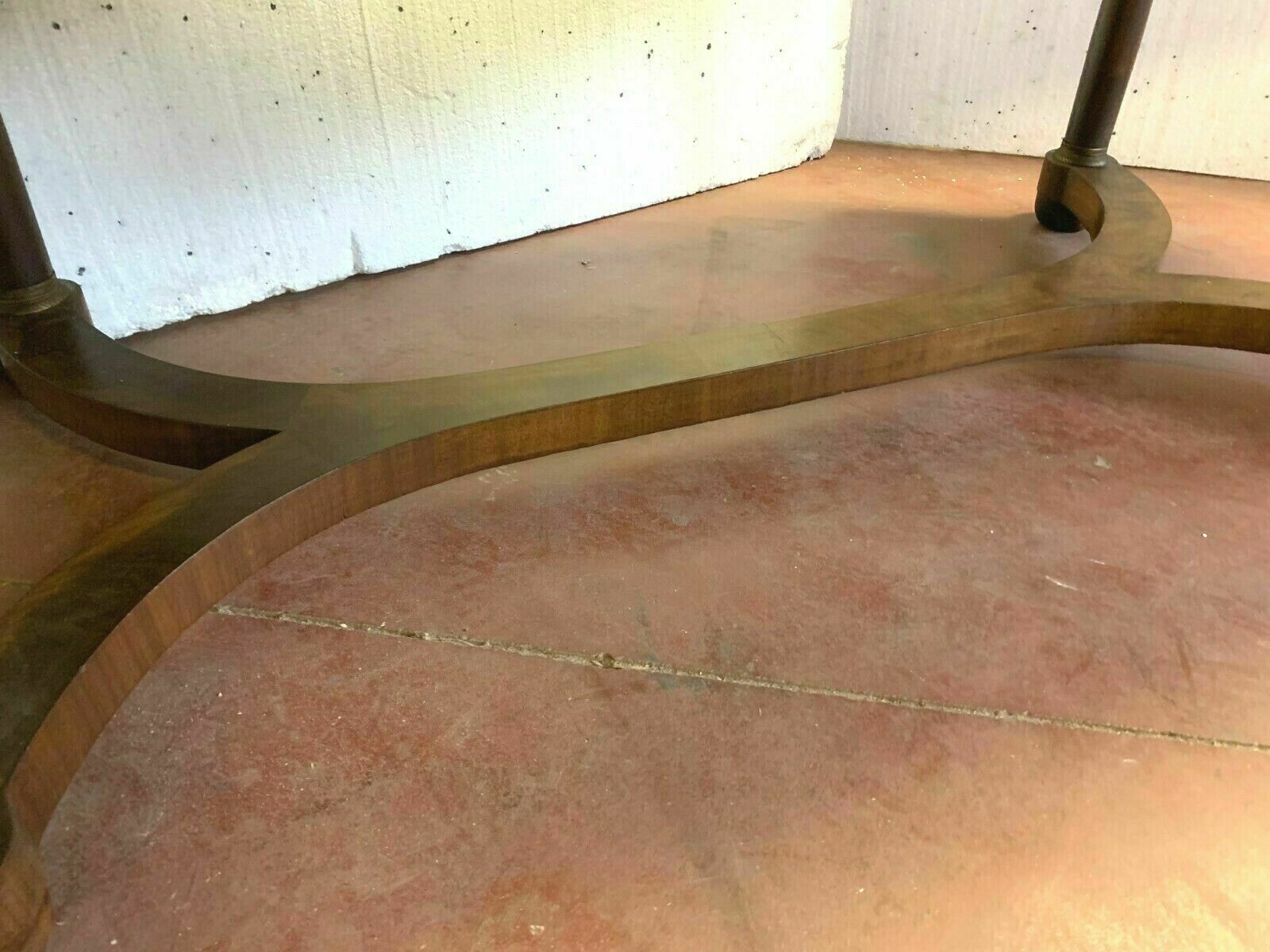 Empire-style flat desk in mahogany Top leather 20th century