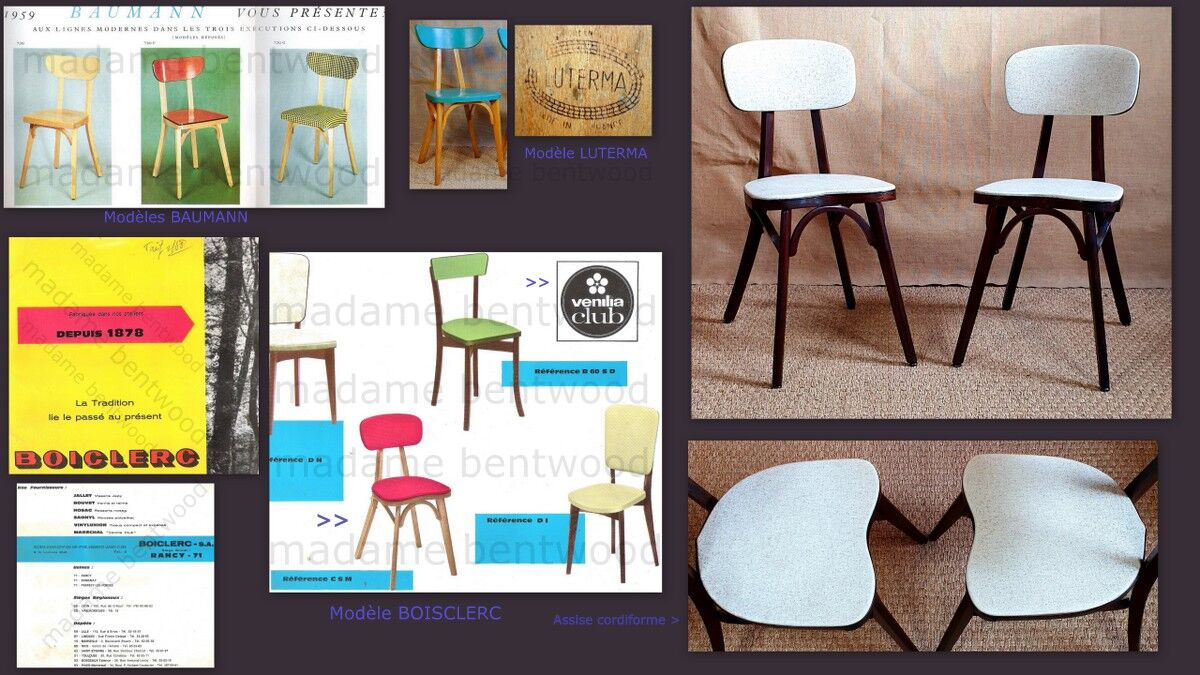Pair of vintage bistro chairs CSM 60s