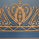 Peacock headboard rattan