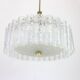 Superb glass tube chandelier from Murano by Doria, Germany, 1970s.