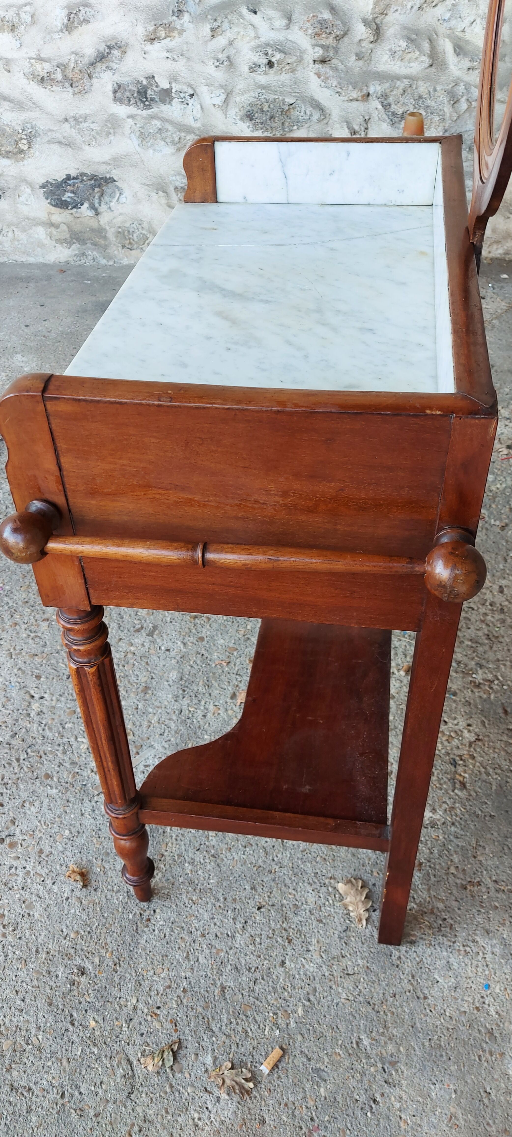 Antique hairdresser, Louis Philippe style with mirror