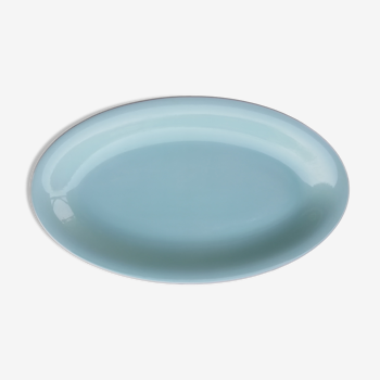 Blue oval dish