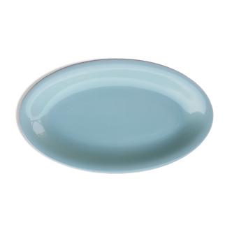 Blue oval dish