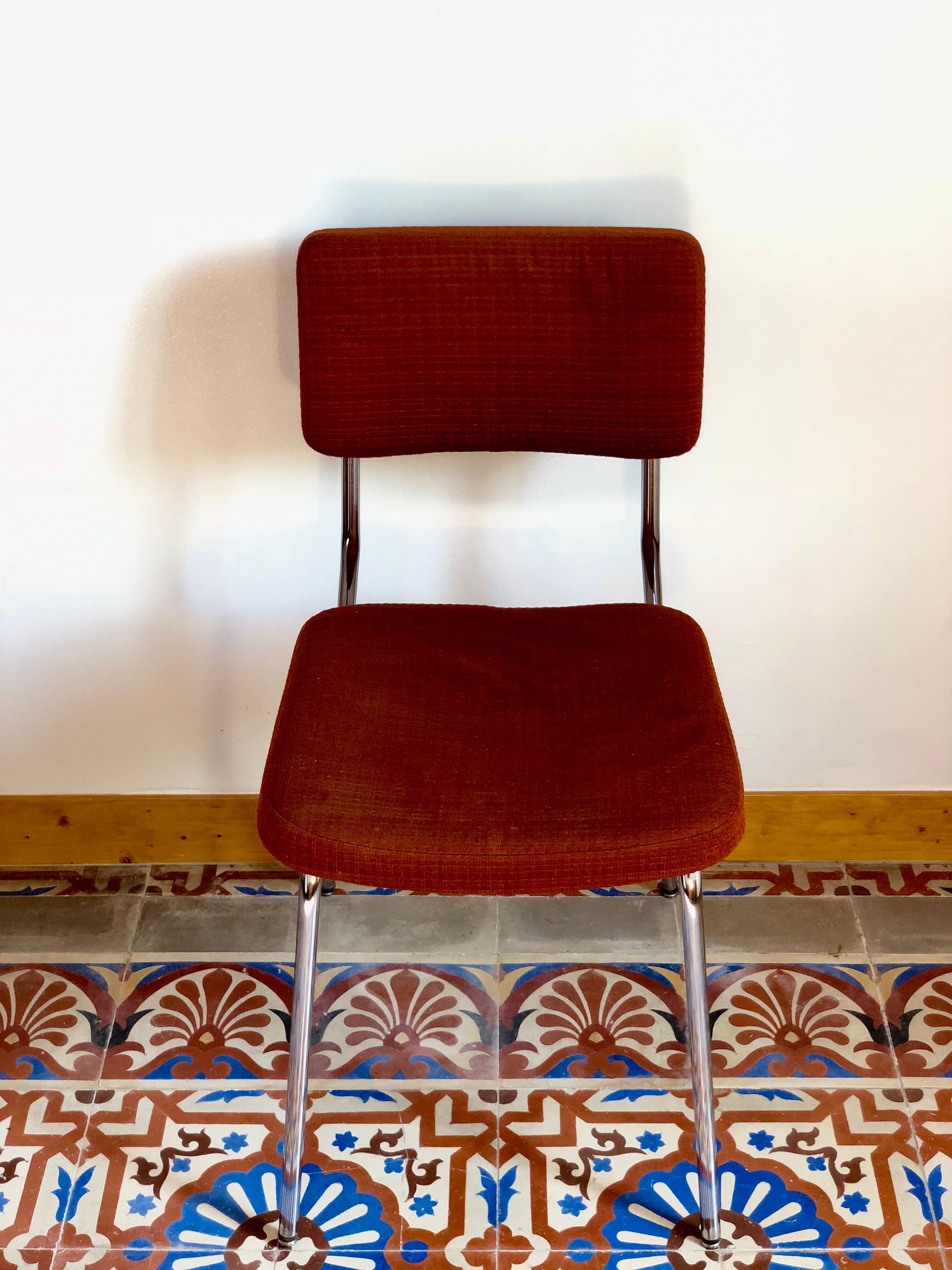 Chair fabric and chrome